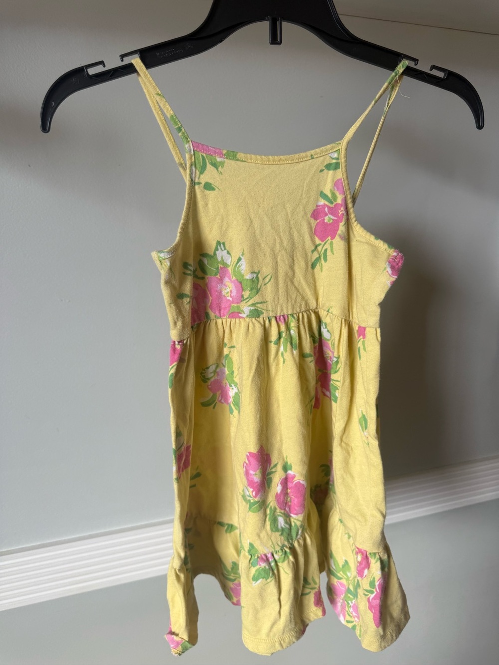 The Children's Place Yellow Floral Tank Dress with Pink Accents